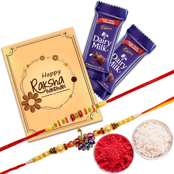 Rakshabandhan Gift for Brother – Designer Rakhi Gift Combo