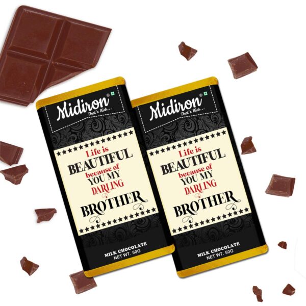 Rakshabandhan Gift Set for Brother – Rakhi and Chocolate Gift Combo for Bhaiya and Bhai - Image 2
