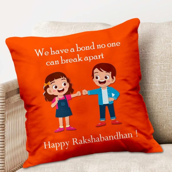 Rakhi Gift Set with Printed Cushion and Mug Combo for Bhai and Bhaiya - Image 5