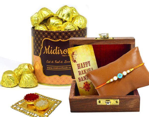 Rakhi and Chocolate Gift Combo with Surprise Gift for Bhaiya, Bhai