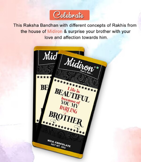 Delicious Chocolate Bar for Brother – Perfect Raksha Bandhan Gift – Rich Milk Chocolate - Image 2