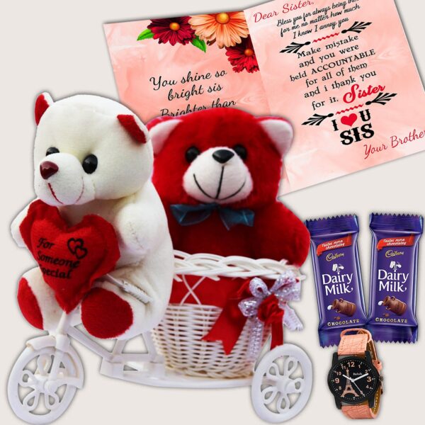 Rakhi Gift for Sister with Chocolate - Celebrate Raksha Bandhan with a Special Hamper of Chocolate and Gifts for Sister