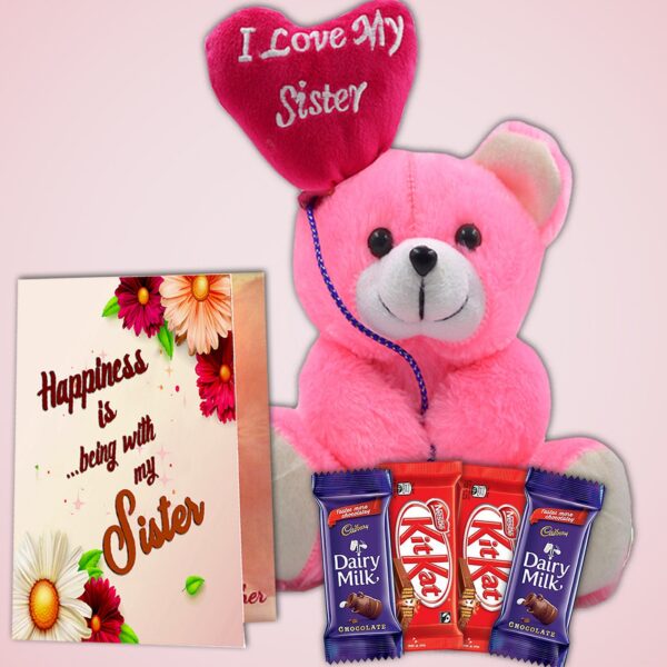 Chocolate Gift for Sister on Rakhi - Raksha Bandhan Special Hamper for Sister with Chocolate and Heartfelt Surprises