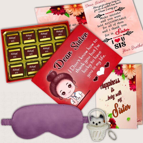Chocolate Gift Hamper for Sister on Rakhi - Raksha Bandhan Special Hamper with Chocolate, Rakhi, and Sibling Bond Gifts