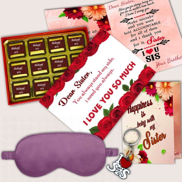 Raksha Bandhan Gift for Sister with Chocolate & Rakhi Surprise Hamper for Sister with Chocolates, Sibling Bonding, and Festival Joy