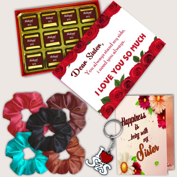 Chocolate Hamper for Sister on Rakhi & Raksha Bandhan Gift Box for Sister with Sweet Treats, Celebration Pack, and Rakhi Gifting
