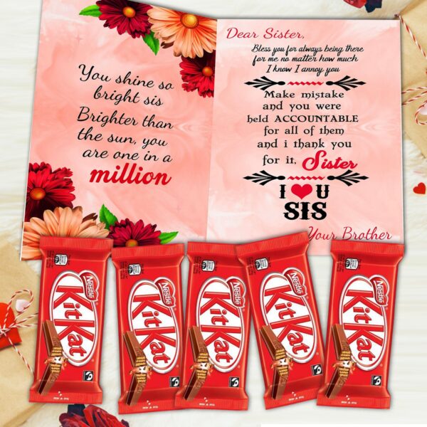 Raksha Bandhan Gift Hamper for Sister with Chocolates & Sweet Rakhi Gift Combo for Sister