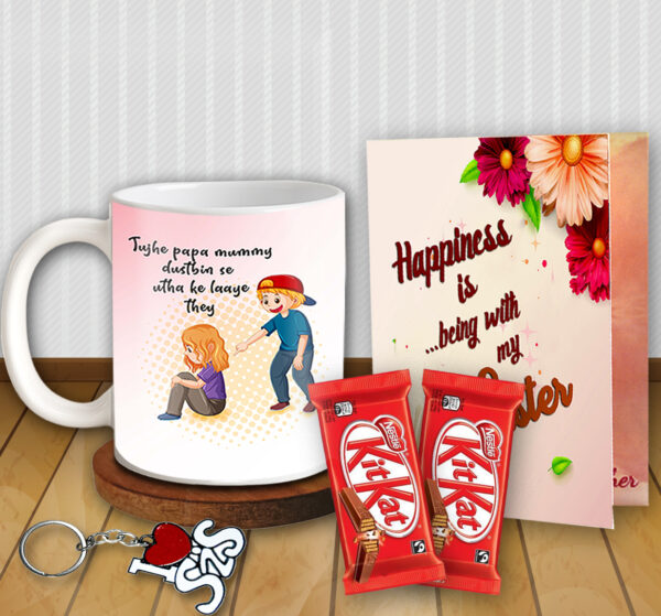 Return Gift for Sister - Rakhi Festival Gift Combo, Traditional Raksha Bandhan Box, Gift Set for Sister