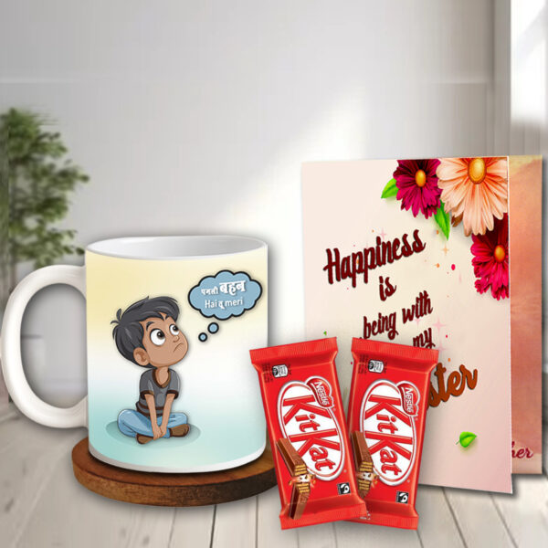 Raksha Bandhan Gift for Sister - Return Gift Combo, Traditional Rakhi Gift, Sister Celebration Gift Pack