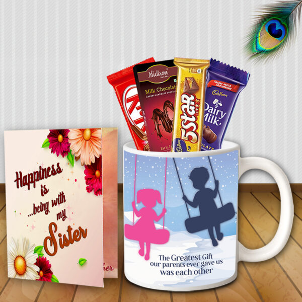 Return Gift for Sister - Rakhi Gift Hamper Combo, Raksha Bandhan Celebration Set