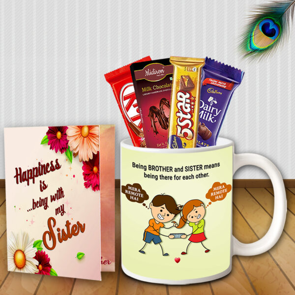 Rakhi Combo Gift for Sister - Return Gift Hamper Box, Raksha Bandhan Set