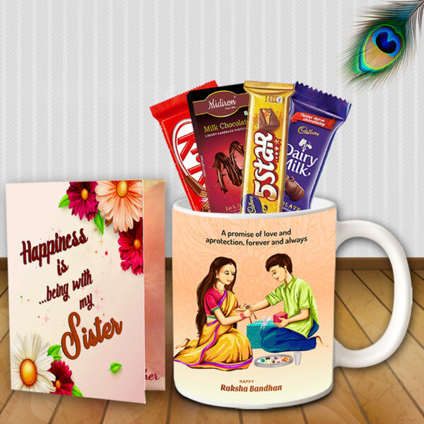 Return Gift for Sister - Rakhi Gift Hamper Box, Raksha Bandhan Combo Set