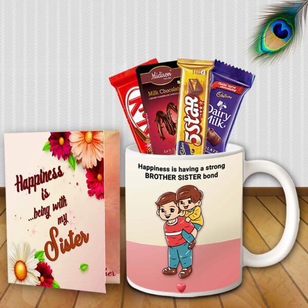Raksha Bandhan Gift Hamper for Sister - Rakhi Combo Box, Return Gift Set